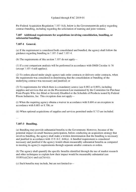 picture_Federal Acquisition Regulation Pdf 95713 | Federal Acquisition Regulation (far) Subsection 107 5(d) Policy