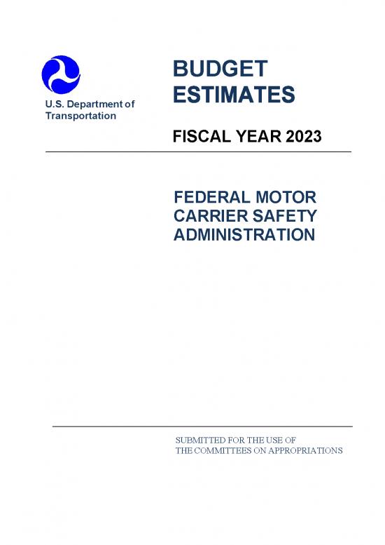 picture_Fmcsa Budget Estimates Fy23