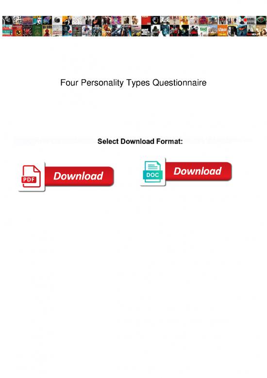 picture Personality Pdf 96645 | Four Personality Types Questionnaire