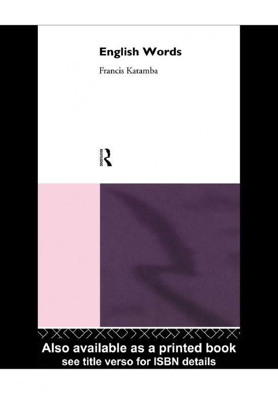 picture1_Language Pdf 96459 | Francis Katamba English Words