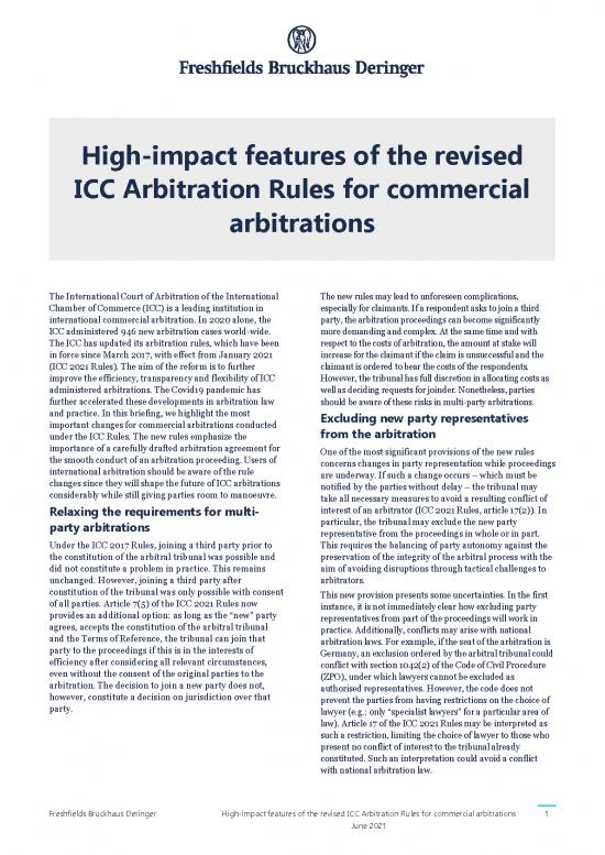 picture_Icc Rules 2021 Pdf 95203 | Freshfields Client Briefing High Impact Features Of The Revised Icc Arbitration Rules For Commercial Arbitrations June 2021