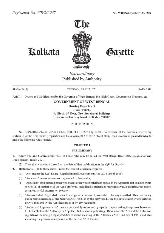 picture1_Gazette Copy Of West Bengal Real Estate Regulationand Development Rules 2021