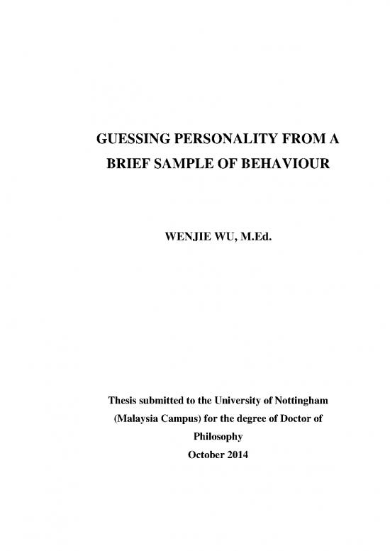 picture Personality Pdf 96200 | Guessing Personality From A Brief Sample Of Behaviour