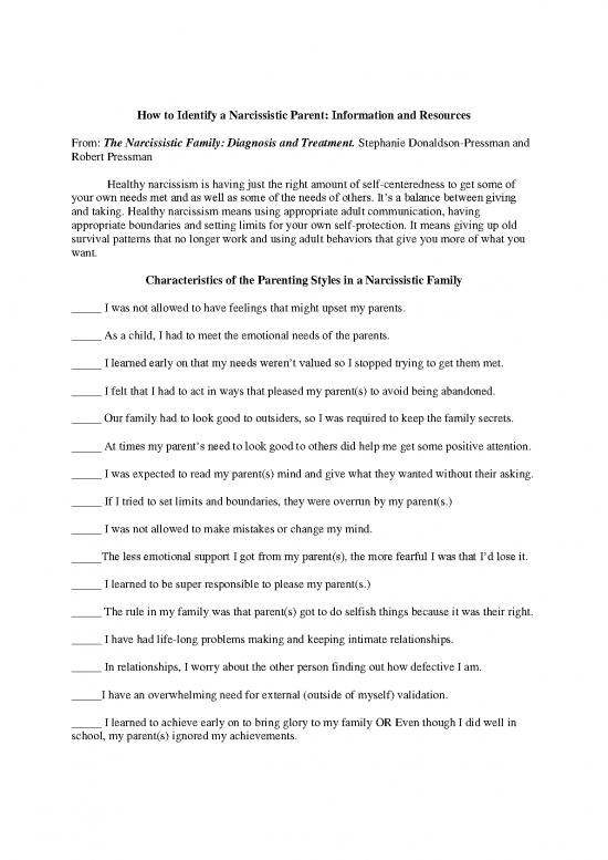 picture_Narcissism Pdf 97077 | How To Identify A Narcissistic Parent Information And Resources