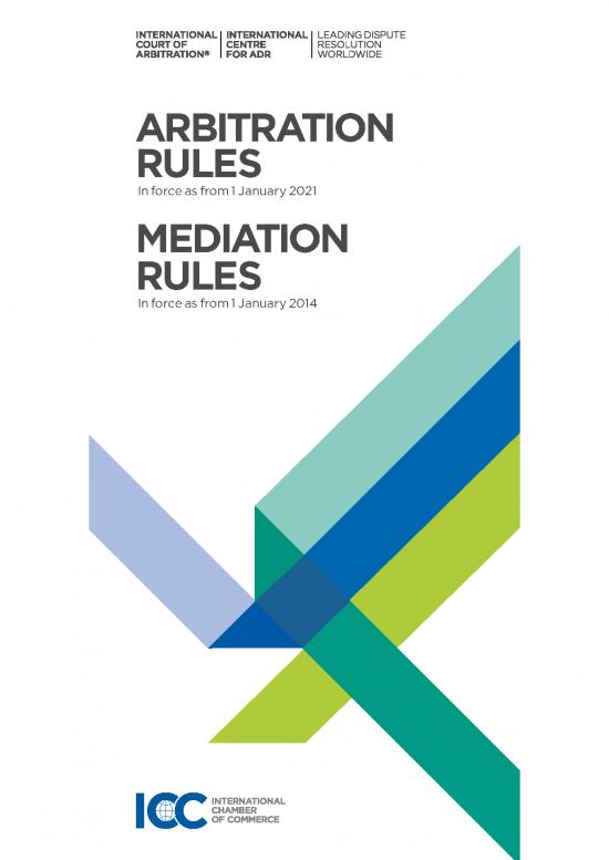 picture Icc Rules 2021 Pdf 94929 | Icc 2021 Arbitration Rules 2014 Mediation Rules English Version