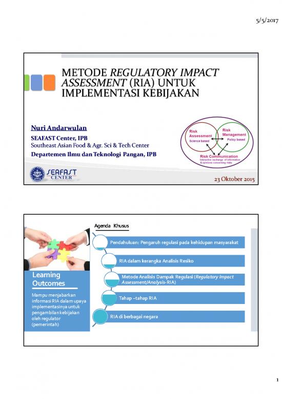 picture Regulatory Impact Analysis Pdf 95006 | Itp602 Analisis Resiko Regulatory Impact Assessment Ria 2017 Nan
