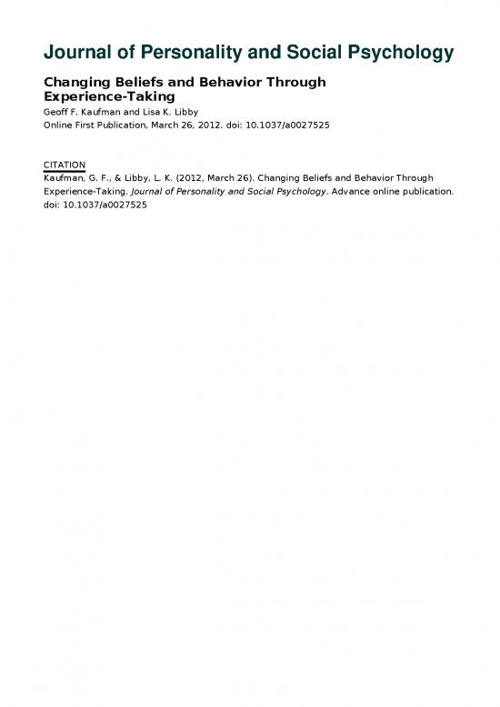 picture_Personality Pdf 96740 | Kaufman Libby2012 Jpspadvanceonlinepublication
