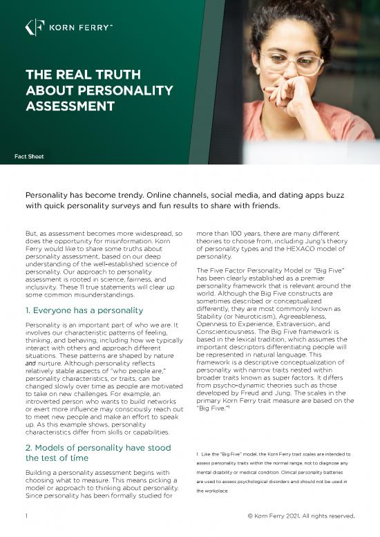 picture Personality Pdf 97099 | Kfi The Real Truth About Personality Assessment