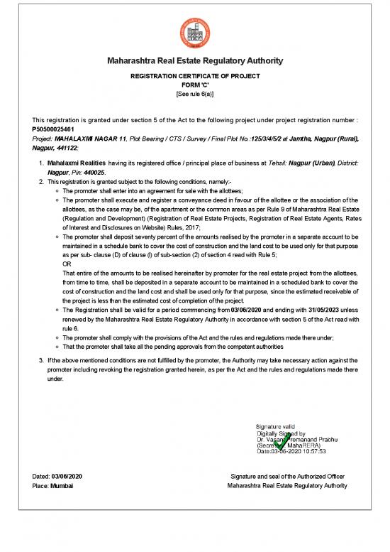 picture1_Business Regulation Pdf 94960 | Mahalaxmi Nagar 11 Rera