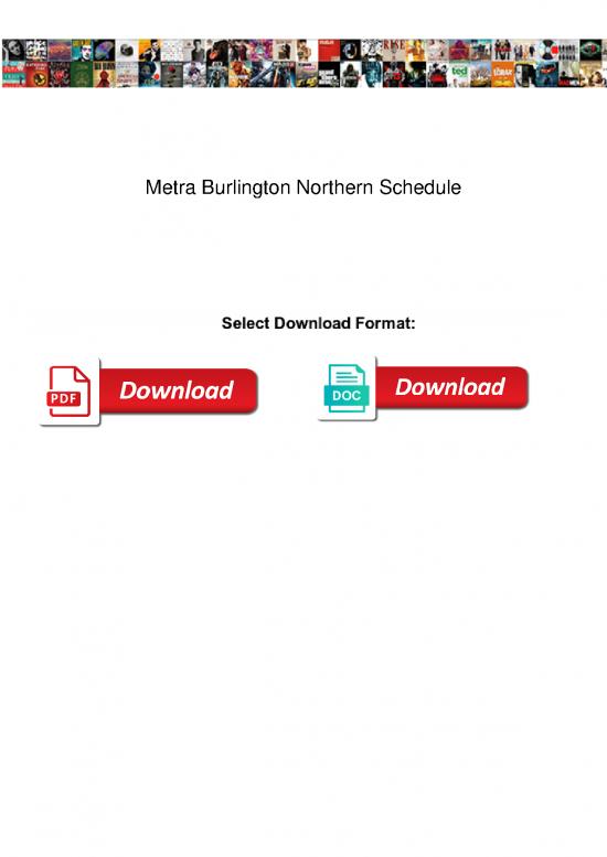 picture Schedule Pdf 94720 | Metra Burlington Northern Schedule