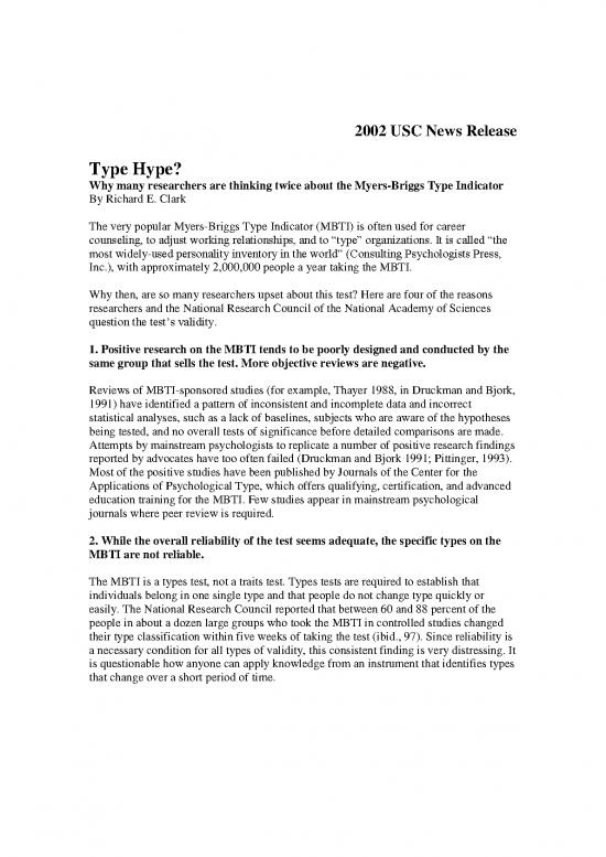 picture Personality Pdf 96001 | Myers Briggs Mbti Critique Richard  Clark Edd Usc 2002