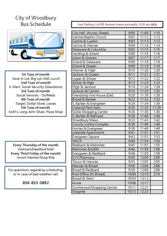 picture Schedule Pdf 94640 | New Bus Schedule