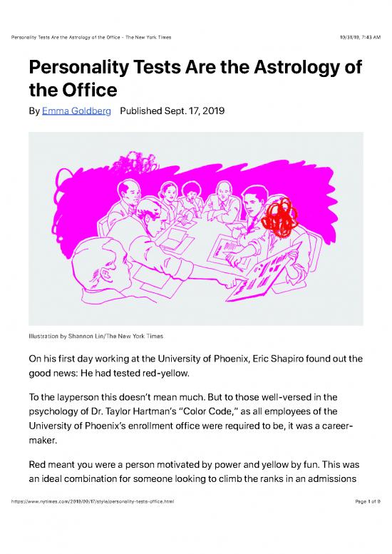 picture_Personality Pdf 96773 | Nytimesgoldbergpersonalitytestsastrologyofoffice2019
