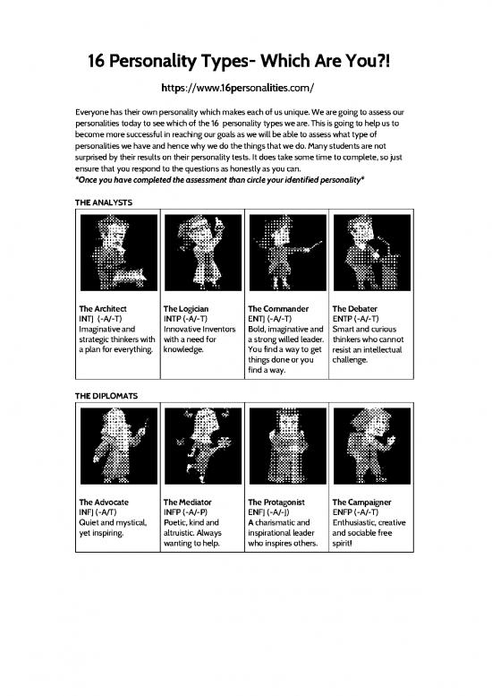 picture Personality Pdf 96407 | Pdf File Personality Types Assignment 16 Personalities