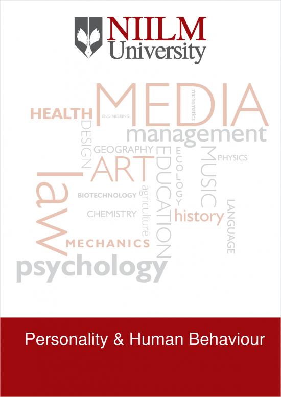 picture Personality Pdf 96418 | Personality & Human Behaviour