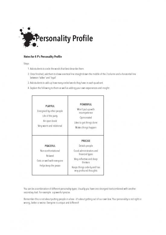 picture Personality Pdf 96796 | Personality Profile