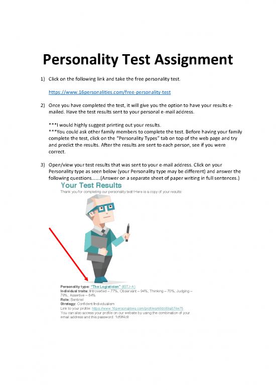 picture Personality Pdf 96930 | Personality Test Assignment Copy