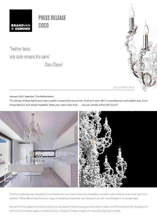 picture_Fashion Pdf 95433 | Press Releases Brandvanegmond Coco Lighting Collection