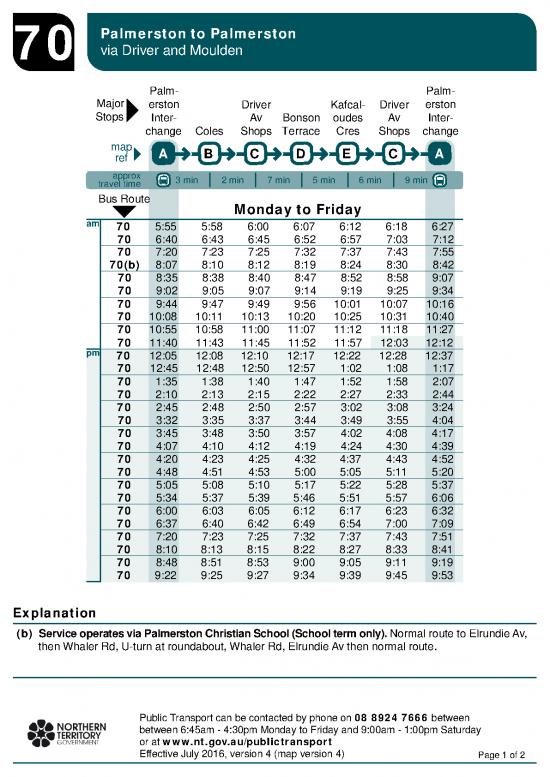 picture1_Route 70 Public Bus Timetable