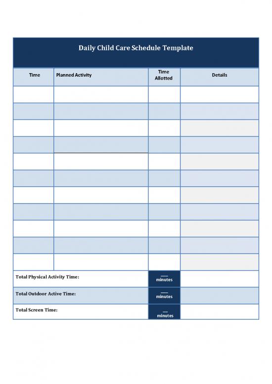 picture1_Schedule Pdf 94668 | Sample Daily Schedule Template Blank
