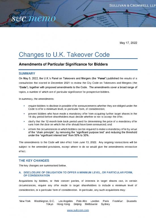 picture_Takeover Code Pdf 95718 | Sc Publication Changes To Uk Takeover Code Particular Significance For Bidders