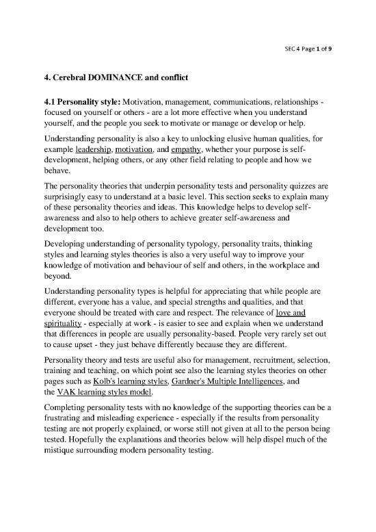 picture Personality Pdf 96137 | Sec 4 Conflict