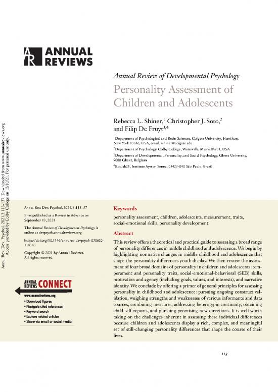 picture Personality Pdf 96912 | Shiner Et Al 2021