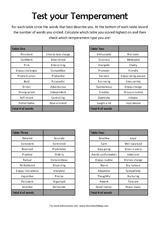 picture1_Temperament Test Pdf 97018 | Test Your Temperament