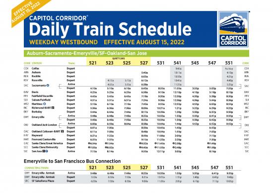picture_Schedule Pdf 94531 | Timetables Capitol Corridor California 20220815 External