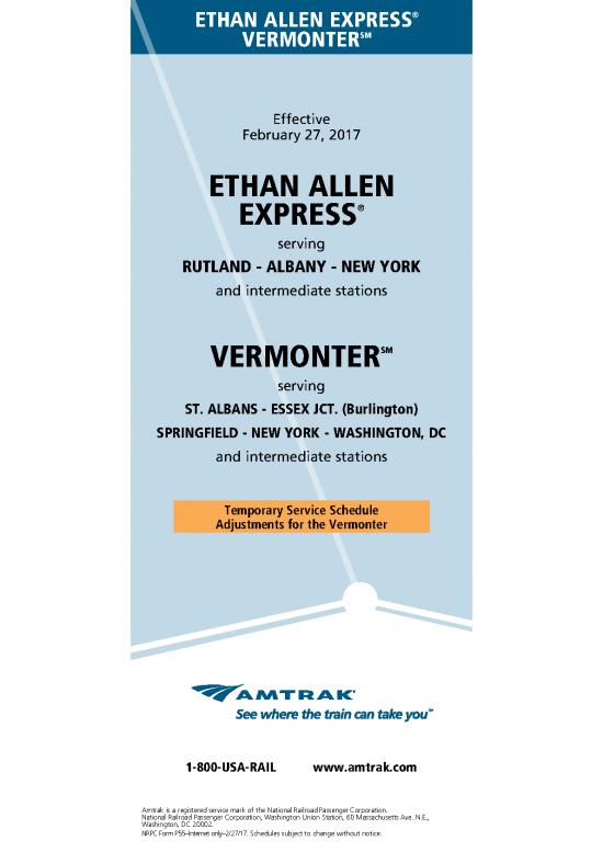 picture_Schedule Pdf 94533 | Timetables Ethan Allen Express 20170227