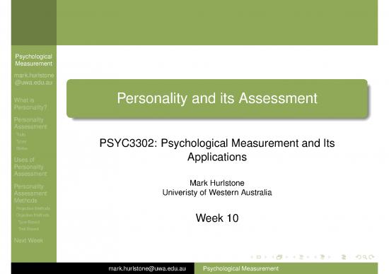 picture_Personality Pdf 96357 | Week  Personality And Its Assessment