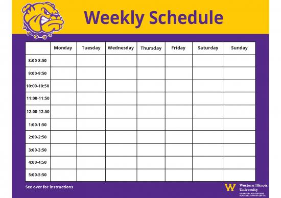 picture Weekly Schedule Template Pdf 94807 | Weekly Schedule