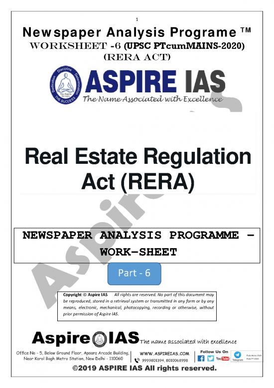 picture_Rera Act Pdf 95091 | Work Sheet 6 Rera