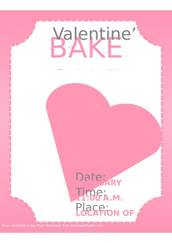 picture1_Bake Sale Template Free 10319 | Valentines Day Flyer | Flyer Template Word