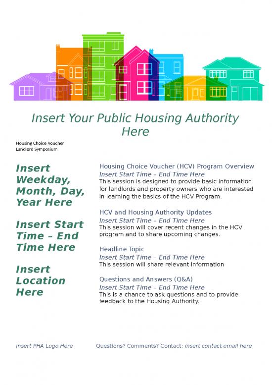 picture Information Flyer Template Free 10337 | Hcv Landlord Symposium Event Flyer Template | Flyer Template Word