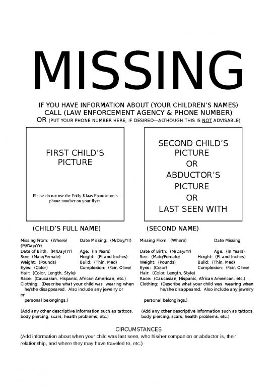 picture1_Missing Template 2 | Flyer Template Word