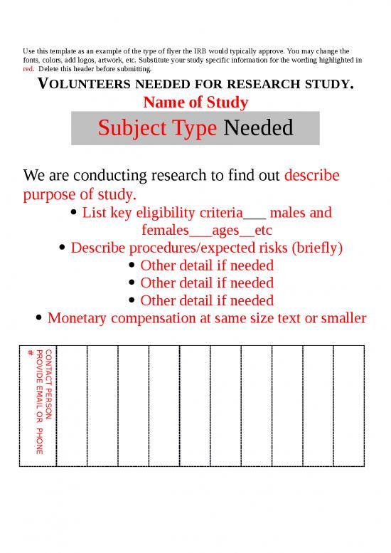 picture1_Sample Study Recruitment Flyer | Flyer Template Word