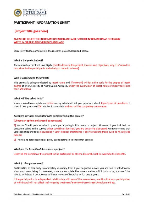 picture1_Participant Information Sheet Anonymous Survey Template April 2021 | Flyer Template Word
