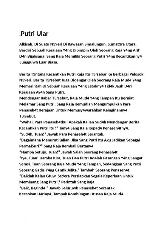 picture_Putri Ular | Cerita Anak
