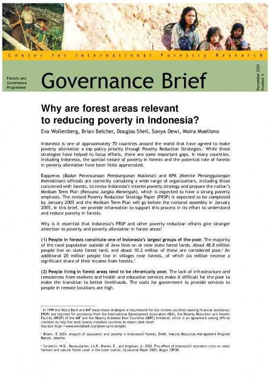 picture1_Research Pdf 9041 | 12 Why Are Forest Areas Relevant To Reducing Poverty In Indonesia  Governance Brief | Kehutanan