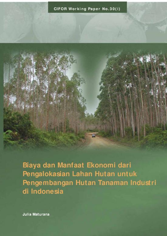 picture1_Ekonomi Pdf 9042 | 2005 Biaya Dan Manfaat Ekonomi Dr Pengalokasian Lahan Hutan Untuk Pengembangan Hutan Tanaman Industri Di Indonesia | Kehutanan