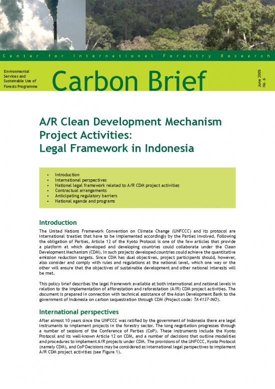 picture1_Environmental Development Pdf 9049 | 06 A R Clean Devlopment Mechanism Project Activities   Legal Framework In Indonesia | Kehutanan