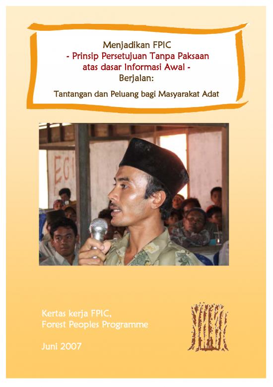 picture_Laporan Pdf 9070 | 06 Menjadikan Fpic  Prinsip Persetujuan Tanpa Paksaan Atas Dasar Informasi Awal  Berjalan   Tantangan Dan Peluang Bagi Masyarakat Adat | Kehutanan