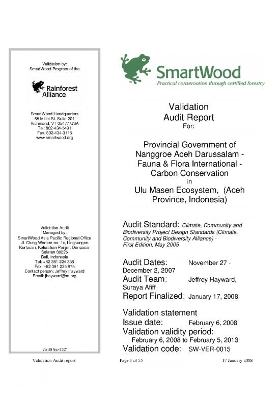 picture1_Project On Ecosystem Pdf 9088 | 02 06 Validation Audit Report For Govt Of Aceh  Ffi  Amp  Carbon Conservation  By Smartwood | Kehutanan