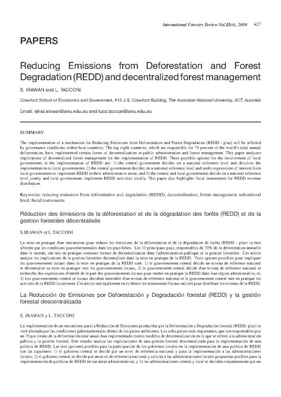 picture_Deforestation Pdf 9130 | 2009 Reducing Emissions From Deforestation And Forest Degradation  Redd  And Decentralized Forest Management | Kehutanan