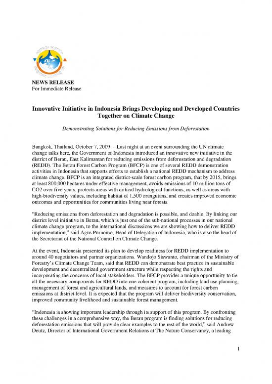 picture_Deforestation Pdf 9171 | 10 07 News Release   Innovative Initiative In Indonesia Brings Developing And Developed Countries Together On Climate Change | Kehutanan
