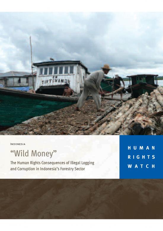 picture_Money Pdf 9179 | 12  Indonesia   Wild Money   The Human Rights Consequences Of Illegal Logging And Corruption In Indonesia S Forestry Sector  By Human Rights Watch | Kehutanan