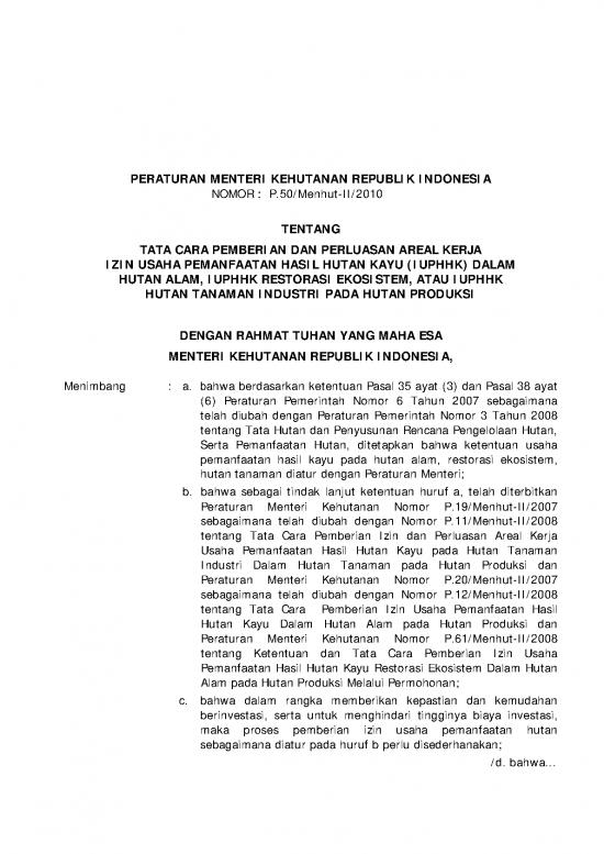 picture_Presentasi Usaha 9273 | 12 31 Permenhut No P 50 Thn | Kehutanan