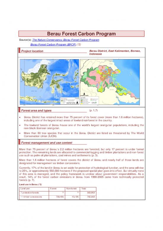 picture_Project Management Spread Sheet 9276 | 2011 Berau Forest Carbon Program  Overview By Iges | Kehutanan
