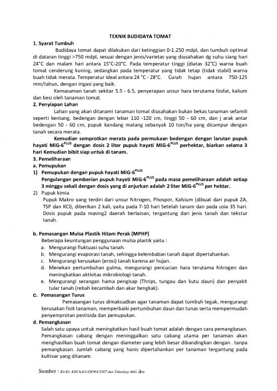 picture Pupuk Pdf 9409 | Budidaya Tomat | Pertanian Dan Peternakan